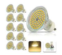 Chrasy 10X GU10 LED Light Bulbs 4W 2835 60SMD Warm White 3000K Energy Saving Lamp with New Chip Technology, Equivalent to 50W Halogen Bulbs (AC210-240V)