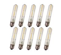 Chrasy 2W E27 Base Screw LED Light Bulb Vintage Retro Edison Style COB T10 Lamp Bulbs, Warm White 2300K, 10 Pack