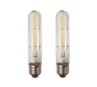 Chrasy 2W T10 E27 Base Screw LED Filament Light Bulb Vintage Retro Edison Style Warm White 2300K, 2 Packs