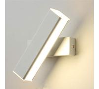 Chrasy LED Wall Light Modern Indoor Bright Wall Sconce Lighting Fixture, Rotatable 350° Angle Fit for Hallway Stairs Hotels Bedside Living Room (6W, White Color)