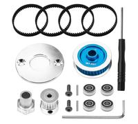 CHRCOED TT02 Belt Drive, RC Car Belt Drive Transmission Gears System, 36T /16T Aluminum Pulley Gear, Metal Spur Gear for Tamiya 1/10 4WD Shaft Drive On Road RC Car TT-02