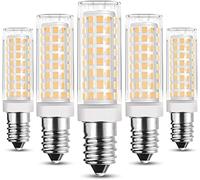 CHRDW E14 LED Bulbs, 10W Dimmable 100W Halogen Equivalent 1000 Lumens 2835SMD e14 Led Corn Light Bulb AC 220V for Chandeliers Home Lighting, 360° Beam Angle,Warm White,5 Pack