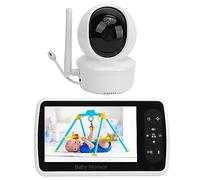 Chrees 2 Way Baby Monitor, Large Display Real Time Video Call Room Temperature Detection, with Music and Noise Reduction, for Kids and Elderly Care (UK Plug)