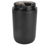 Chrees 280ml Large Capacity Vacuum Flask Portable Coffee Cup for Hot and Cold Drinks, Creative Dual Drinking Design for Home and Office (Black)