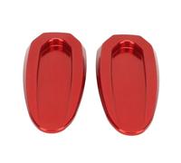 Chrees 2Pcs Mirror Base Cover, Aluminum Alloy Water Dust Resistant Motorcycle Rearview Mirror Base Cover for S1000RR 2019 2023, with No Tools Installation (Red)