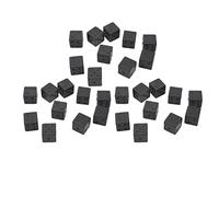 Chrees 30Pcs Hexahedral Dice, Pure Black Right Angle Plastic Dices with Strong, for Board Games Math Games Classroom Party