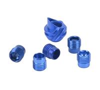 Chrees 37 45 Degree Hooded Peep Sight Adjustable Archery Peep Sight for with Replaceable Inner Core 1/8in 3/32in 3/64in CNC Aluminum Alloy Lightweight (Blue)