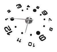 Chrees 3D DIY Digital Wall Clock Kit with Adhesive Sticker Scale EVA Foam Iron Base Large Modern Decorative Clock Battery Powered Design for Living Room Bedroom Office Home Decor