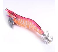 Chrees 4Pcs Luminous Plastic Shrimp Lures, Jigging Fishing Lures with Glow in Dark Body, 3D Eyes, for Squid Octopus Cuttlefish