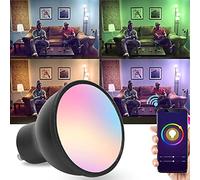 Chrees 6W GU10 WiFi RGBW LED Bulb Voice Control Light Cup with 16 Million Colors, Suitable for Office and Art Gallery, Plastic (#1)