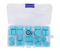 Chrees AC Refrigerant Port Cap Set 30 Pcs Durable Blue Dust Covers for Air Conditioning System Charging Valve Maintenance