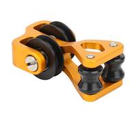 Chrees Archery Cable Slide Compound Bow Cable Slide Composite Bow String Splitter Roller Glide Aluminium Alloy Pulley Stainless Steel Bearing for 3/8in Pole (Yellow)
