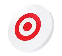 Chrees Archery Moving Target, High Density EVA Round Self Healing Foam for Outdoor Indoor Practice, with 2 Target Papers for Training and Pet Toys (White Red)