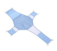 Chrees Baby Bathtub Net, Adjustable Shower Support with Sponge Pillow and Padded Design for Newborn Infant Bath Seat, 0-8 Months (Blue)
