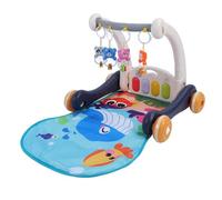 Chrees Baby Play Mat Walker, Multifunctional Musical Activity Gym with Adjustable Height and Stroller Design, for Infant Newborn Toddlers