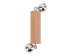 Chrees Baby Rattles Toy, Wooden Educational Early Learning Grasping Activities Hearing Development Handheld Rattle with Bell, for Brain Development Eye Hand Coordination
