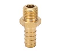 Chrees Brass Barbed Connector, High Performance Adapter Accessories with Polished Surface for Air Fuel Pipe Gas Tubing M14x1 5 Thread Size 6mm Inner Diameter