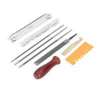 Chrees Carbon Steel Chainsaw Sharpener File Set, 10 Tools | Original wooden handle, fast filing, durable, ideal for garden use