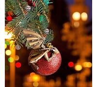 Chrees Christmas Dragon Egg Pendant, Resin Tree Ornament for Holiday Decoration with Fireplace Hanging Decor (#6)
