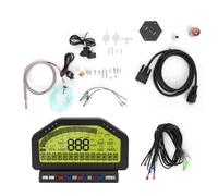 Chrees Dash Racing Display, Multi-function LCD Screen with Date Time Engine Speed ODO Mileage 0-100KM Acceleration, for All 12V Vehicles Automobiles Motorcycles