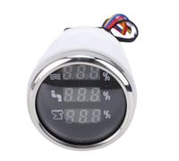 Chrees Digital RV Water Waste Sewage Level Meter, (Black Dial with Silver | 3 in 1 multi-functional meter, triple color readout, compatible with 12V, 24V systems, rugged design, suitable for boats