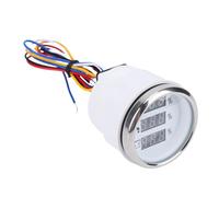 Chrees Digital RV Water Waste Sewage Level Meter, (White Dial with Silver | 3 in 1 multi-functional meter, triple color readout, compatible with 12V, 24V systems, rugged design, suitable for boats