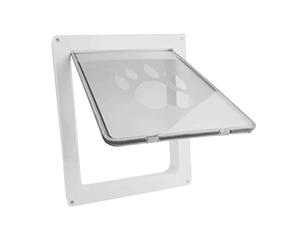 Chrees Dog Door Heavy Duty Thickened Widen Safety Strong and Pet Flap Door for Interior Exterior Wall (White)