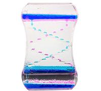 Chrees Drip oil hourglass liquid motion bubble timer for kids (Blue Pink) | Acrylic Construction, 9x3.5x14cm Desk Decor, Stress Relief Toy, No Batteries Needed