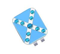 Chrees Hat Clip with Ball Marker, Zinc Alloy Magnetic Detachable Hat Clip for Putting Alignment, with Removable Magnet for Hats Goggles Belts (Blue)