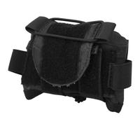 Chrees Helmet Battery Pouch, Oxford Cloth Organizer with Hook and Loop for Sports Helmet, Lightweight (Black)