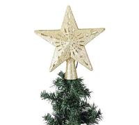 Chrees Hollow 3D Star Projector Light, with LED Snowflake Projection for Christmas Tree Decoration (UK Plug)