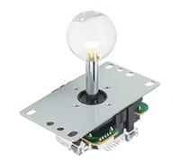 Chrees Joystick, 3D Game Fighting Stick with Small Swing Distance Quick Moves High Sensitivity, Protective Pads for Fighting Game Consoles (Clear)