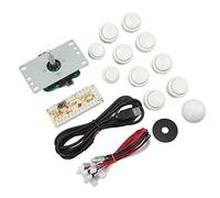 Chrees Joysticks Kit, DIY USB Controller Computer Game Replacement Parts with Washer and Removable Balls, for Mini Home Professional Classic Video Game Con (White)