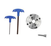 Chrees KP96-E 4In Self-Centering Lathe Chuck Set, Woodworking Tool for Wood Lathe, Clamping and Supporting