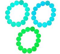Chrees Luminous Stone Bracelet, Glow in Dark Beads with Feng Shui Luck, Wealth Attraction and Evil Protection, Elegant Design for Women Men Gift (Yellow Green + Blue Green + Sky Blue)
