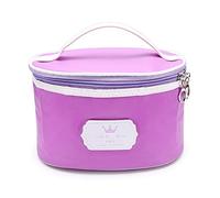 Chrees Makeup Bag Cosmetic Bag Toiletry PU Portable Storage Pouch Big Capacity Smooth Lifting Handle Organizer for Brush Eye Shadow Perfume Women (51181010B Purple)