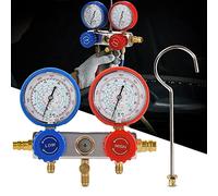 Chrees Manifold Gauge Set AC Service Tools HVAC Tools 0 to 500 PSI Refrigerant Diagnostic Gauge Set Pressure Quick Coupler Adapter Hoses for R134A R12 R22 R404z 410a