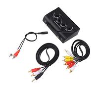Chrees Mini Portable Sound Mixer, Dual Microphone Input with 1/4 Inch Jack and Video Input, for DJs Music Karaoke Rooms Family Gatherings (UK Plug)