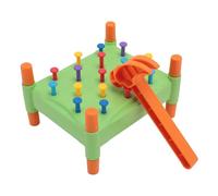 Chrees Montessori Table Piling Pounding Toy, Plastic Hammering Toy for Toddlers to Improve Hand Eye Coordination, with Early Education Design for Home Play