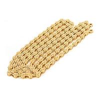 Chrees Mountain Bike 10 Speed Chain, 116 Links Gold Bicycle Chain | Durable carbon steel, Lightweight hollow design, Tool-free installation