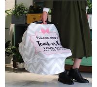 Chrees Multifunction Infant Stroller Cover Nursing Scarf Breastfeeding Shawl - Soft Breathable Large Size for Baby Stroller Blanket Sunshade with 2 Colors Gray Blue (Gray corrugated Girl)