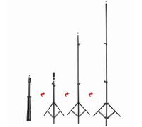 Chrees Phone Tripod 200cm Adjustable Aluminum Stand | Features 360° mobility, compatible with various devices, foldable for travel, secure phone holder