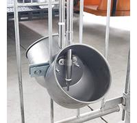Chrees Pig Drinking Bowl Smooth Edge Automatic Water Feeder for Livestock Piglets Farm, Stainless Steel Material, Large Size for Pig (21cm diameter extra large round stainless steel)