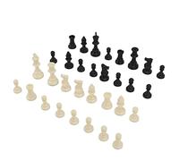Chrees Plastic Chess Pieces Replacement Chessmen PP Chess Figurines 32 Pieces 75mm King Height with Handbag for Party Camping Relaxing