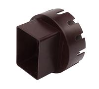 Chrees Plastic Drain Adapter Stable Downspout Converter for Connecting Rainwater Sink with Screws for Easy Installation (Brown S 2x3in)