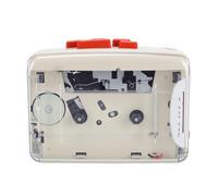 Chrees Portable Cassette Player Clear Retro Design Fm Recording (Red) | ABS Housing, Fm Radio, Home And Travel Use, 3.5mm Headphone Jack, Microphone Recording, 2 AA Batteries