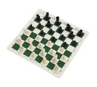 Chrees Portable Chess Checkers Set, 50cm Chess Board with Algebraic Coordinates 32 Pieces 24 Checker Pieces, with Storage Bag for Kids Adults Family Travel