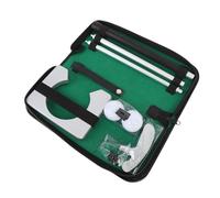 Chrees Portable Putter Set Golf Putting Putter Kit Practice Adjustable Right Handed 3 Section Shaft Alignment Lines with Hole Cup and Balls for Indoor Outdoor