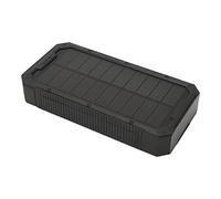 Chrees Portable Solar Power Bank 36800mAh with LED Lights (Black) | High capacity battery, supports wireless charging, multiple devices, camping ready, durable material