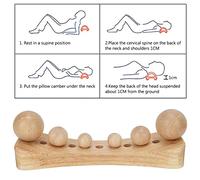 Chrees Psoas Muscle Release Tool, Wooden Body Massage Tool for Trigger Point Relief with 6 Massage Heads for Occipital Back Hip Waist Shoulder Neck